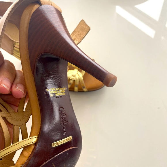 Worn once, gold Cole Haan sandals, perfect for summer events - Picture 4 of 5